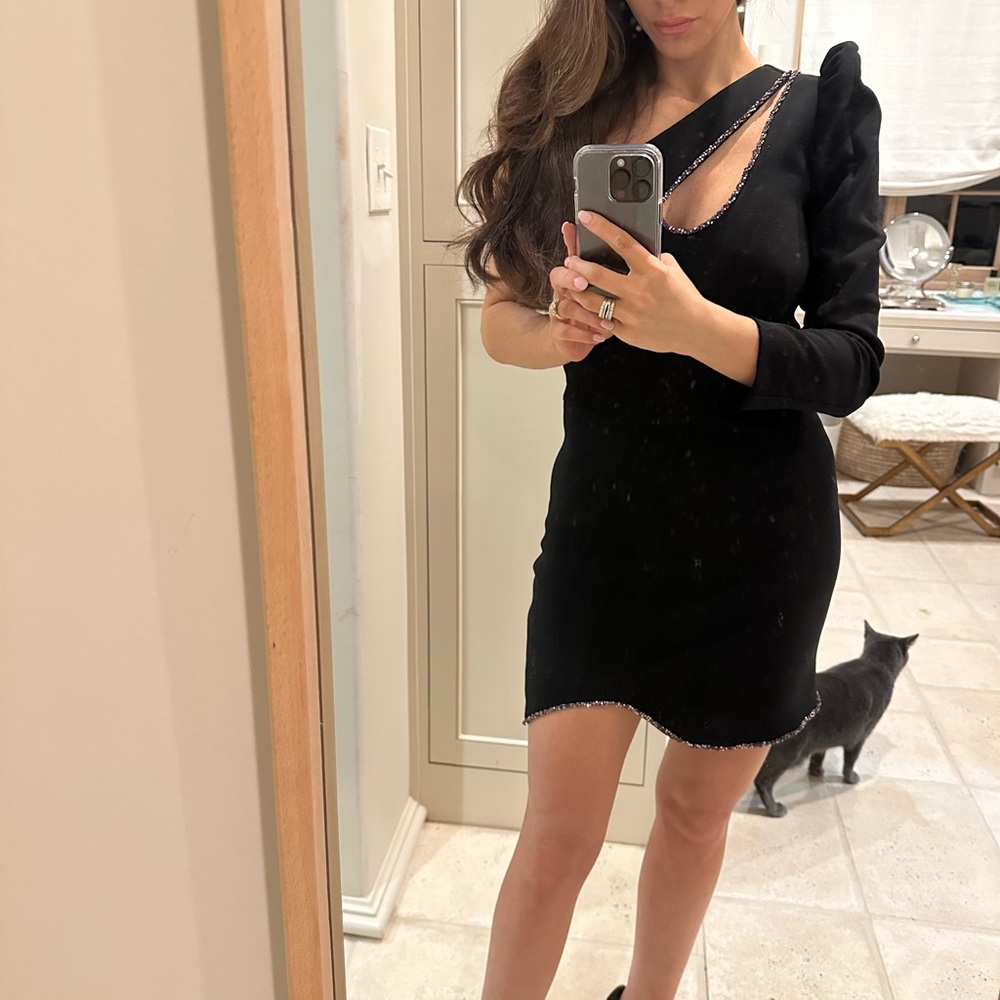 Rebecca Vallance one shoulder cocktail dress